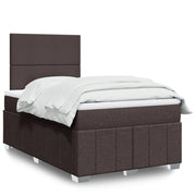 Boxspring met matras 120x200 cm bruin stof