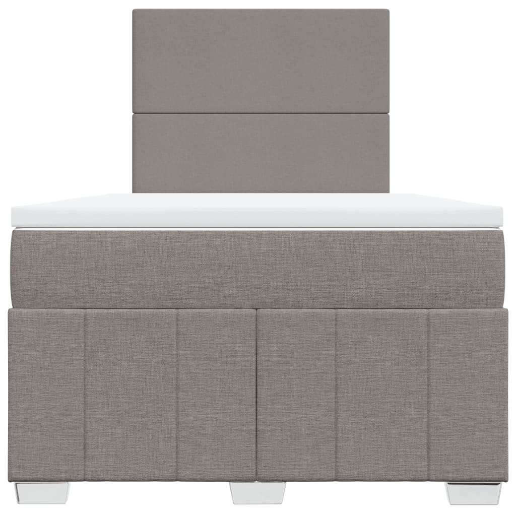 Boxspring met matras stof taupe 120x200 cm