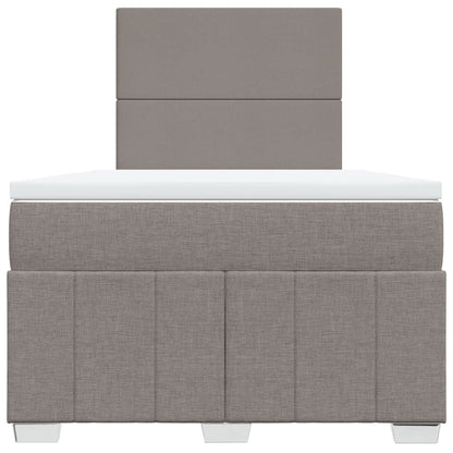 Boxspring met matras stof taupe 120x200 cm