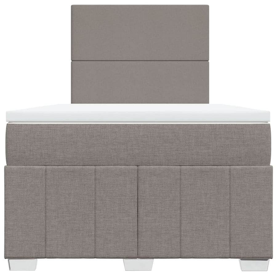 Boxspring met matras stof taupe 120x200 cm