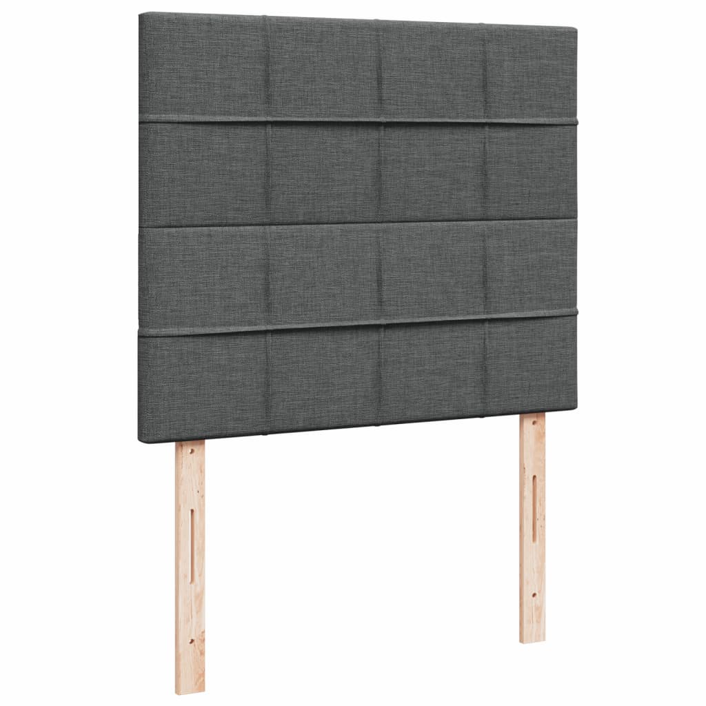 Boxspring met matras stof donkergrijs 120x200 cm