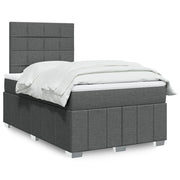 Boxspring 120x200 cm donkergrijs met matras