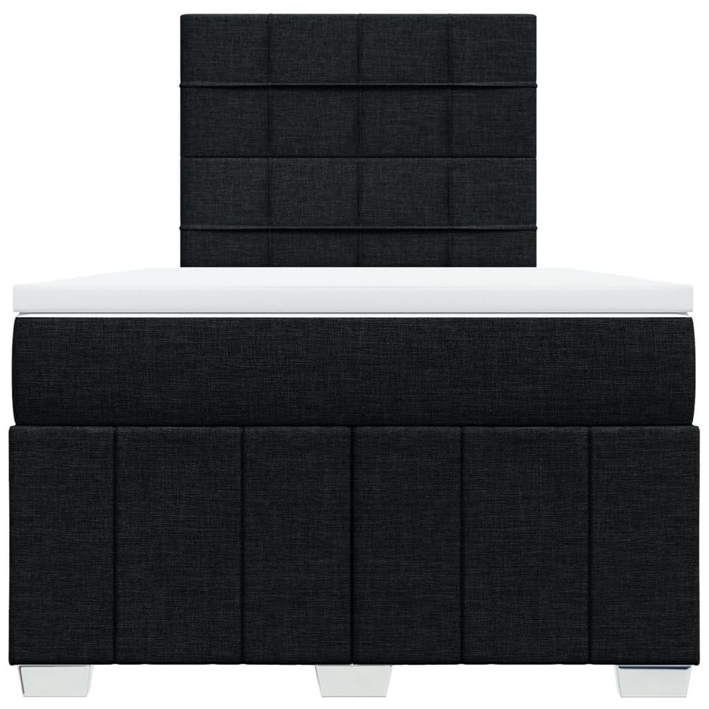 Boxspring met matras stof zwart 120x200 cm