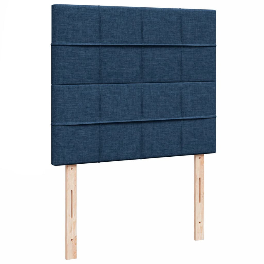 Boxspring met matras stof blauw 120x200 cm