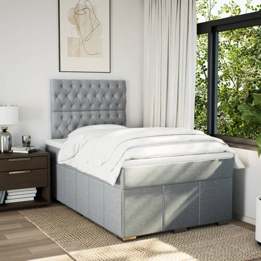 Boxspring Met Matras Stof 120 x 200 cm