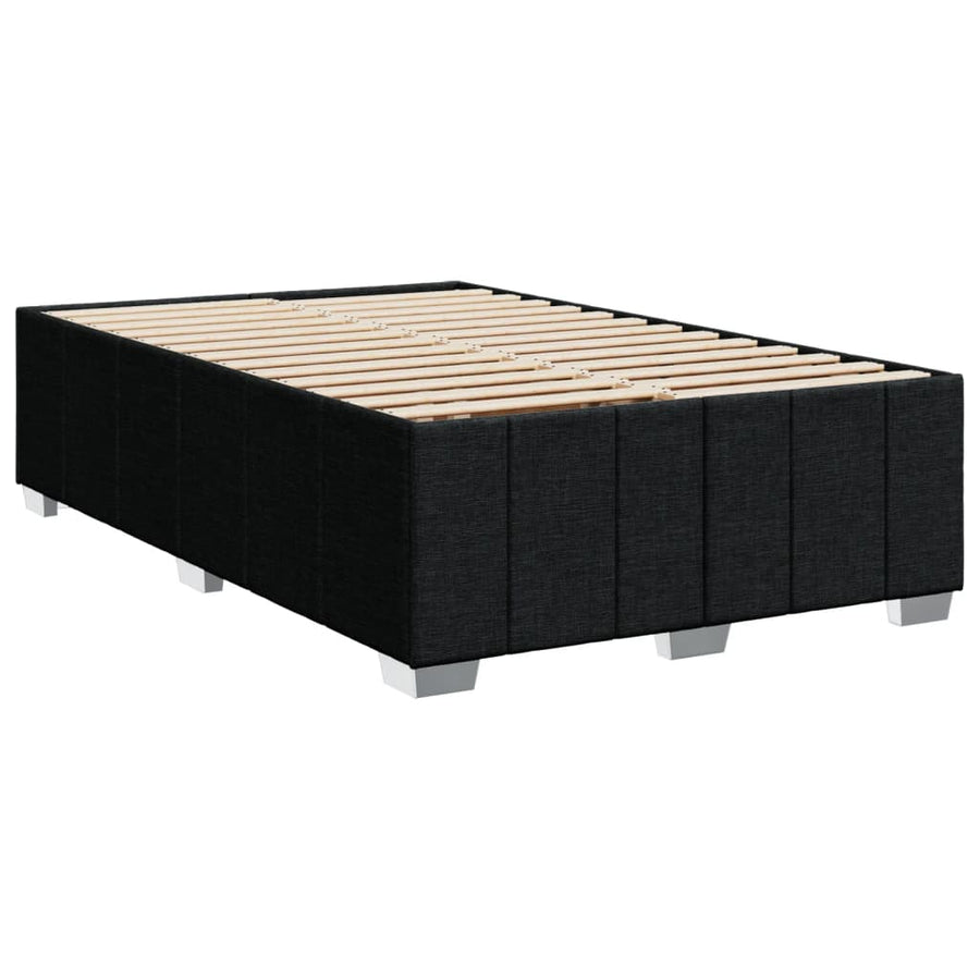 Boxspring met matras stof zwart 120x200 cm