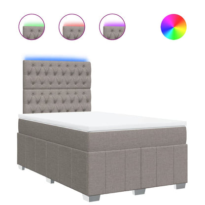 Boxspring met matras stof taupe 120x200 cm