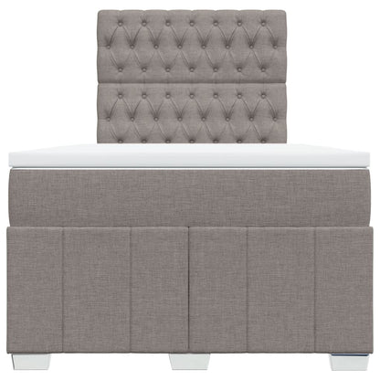 Boxspring met matras stof taupe 120x200 cm
