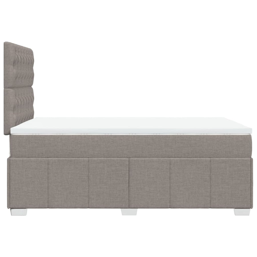 Boxspring met matras stof taupe 120x200 cm
