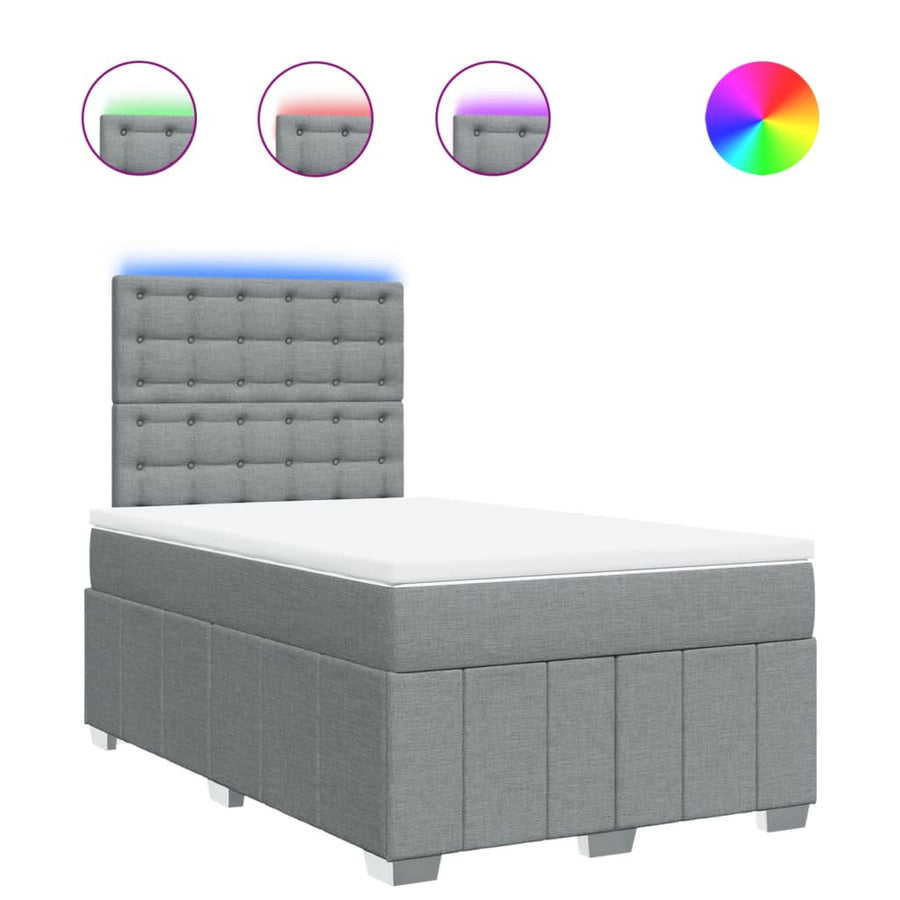Boxspring Met Matras Stof 120 x 200 cm