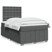 Boxspring met matras 120x200 cm donkergrijs