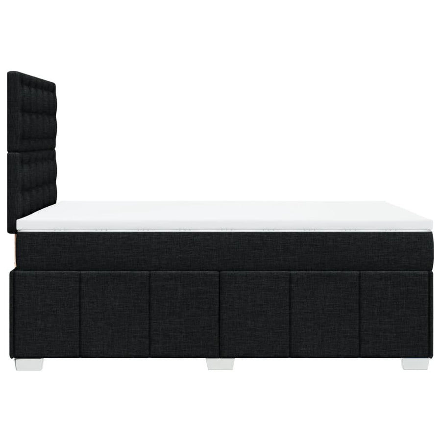 Boxspring met matras stof zwart 120x200 cm