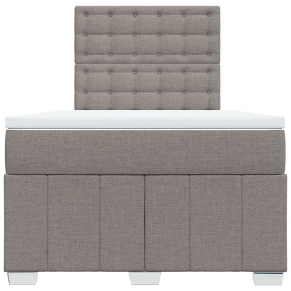 Boxspring met matras stof taupe 120x200 cm