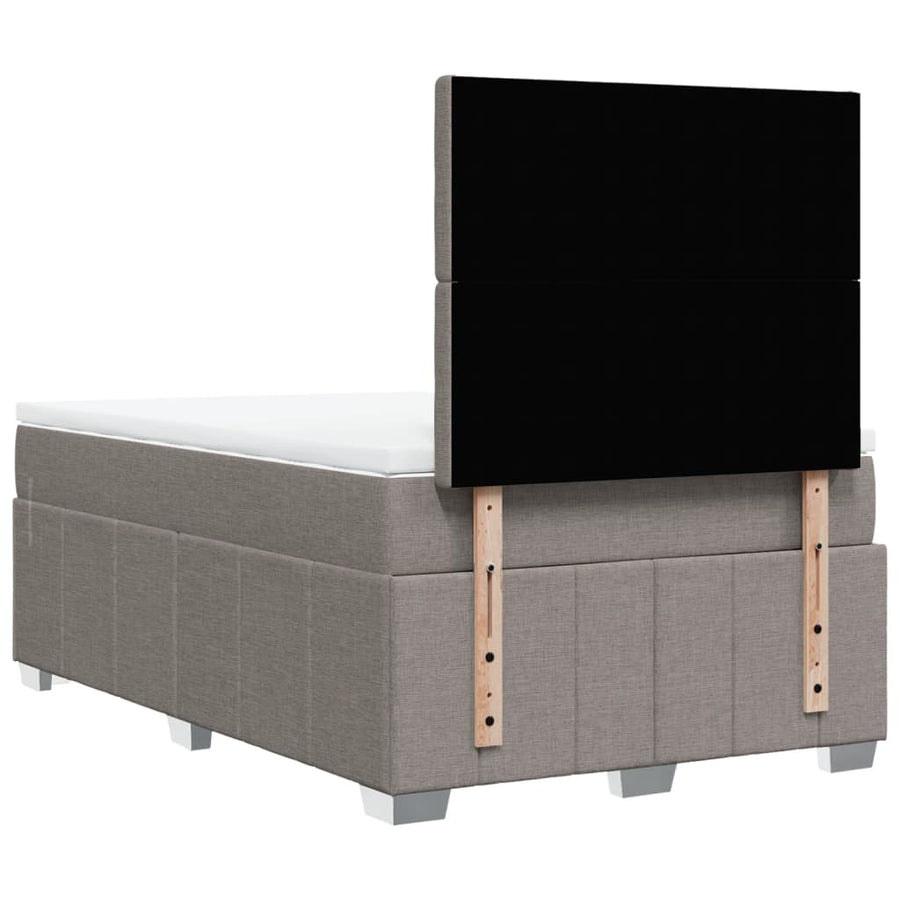Boxspring met matras stof taupe 120x200 cm