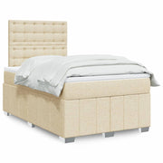 Boxspring met matras 120x200 cm crèmekleurig
