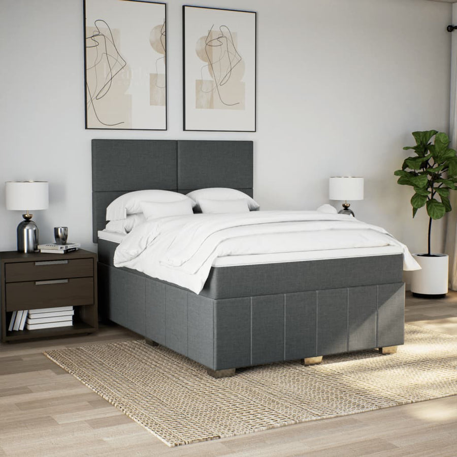 Boxspring Met Matras Stof 140 x 190 cm