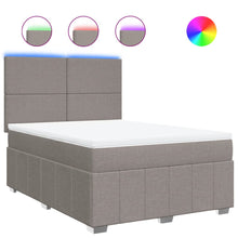Boxspring met matras stof taupe 140x190 cm