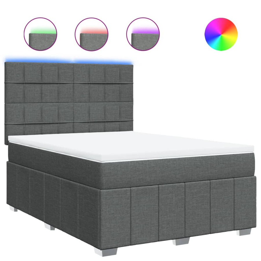 Boxspring Met Matras Stof 140 x 190 cm