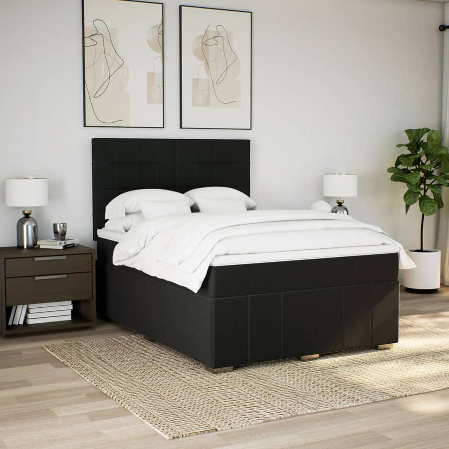 Boxspring Met Matras Stof 140 x 190 cm