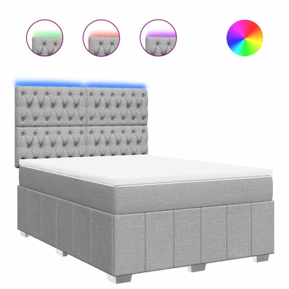 Boxspring Met Matras Stof 140 x 190 cm