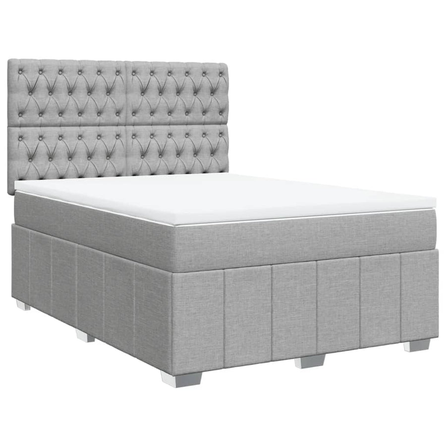 Boxspring Met Matras Stof 140 x 190 cm