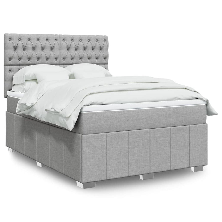 Boxspring Met Matras Stof 140 x 190 cm