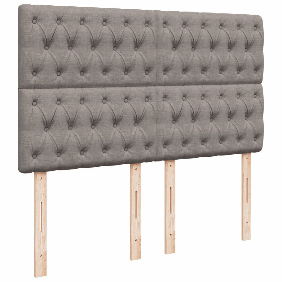 Boxspring met matras stof taupe 140x190 cm