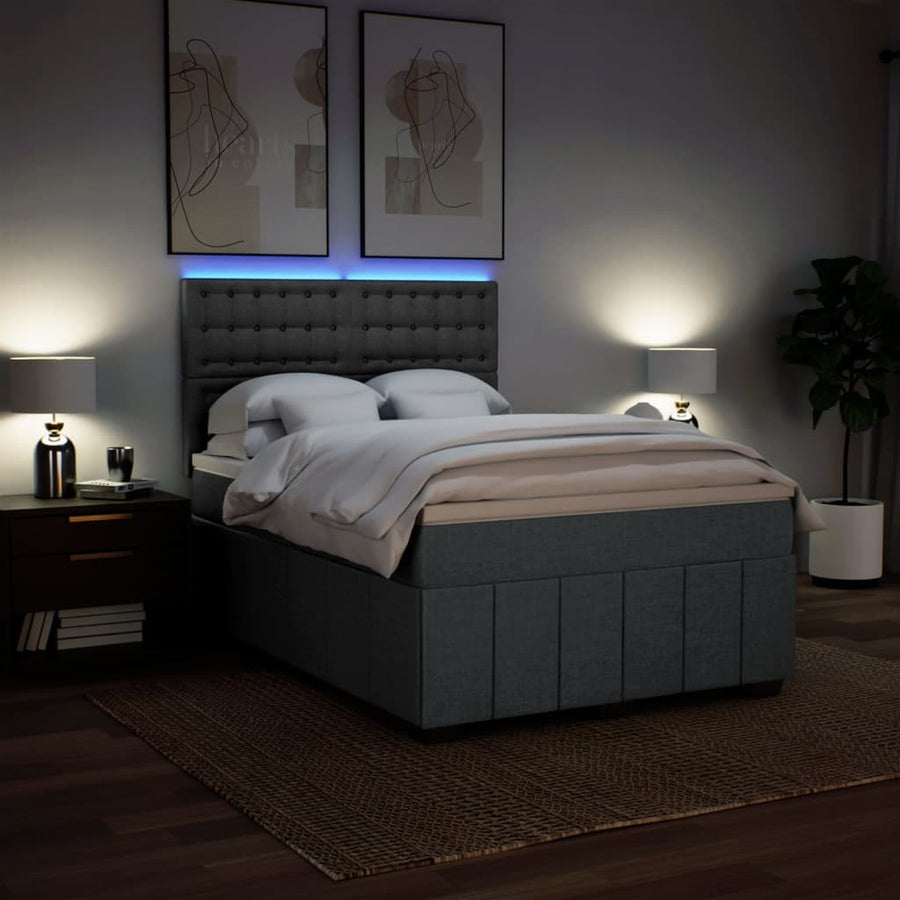 Boxspring Met Matras Stof 140 x 190 cm
