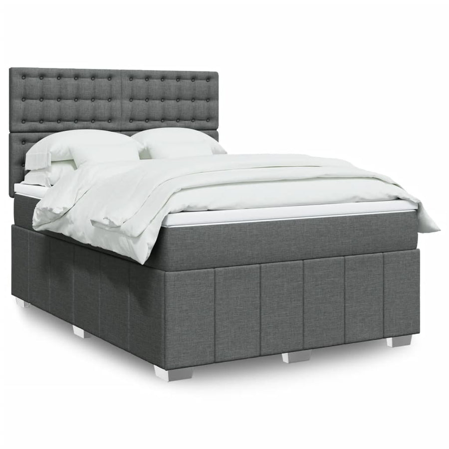 Boxspring Met Matras Stof 140 x 190 cm