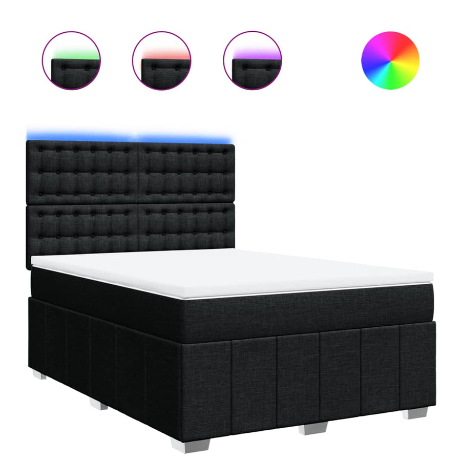 Boxspring Met Matras Stof 140 x 190 cm