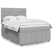 Boxspring 160x200 cm lichtgrijs pocketveringmatras