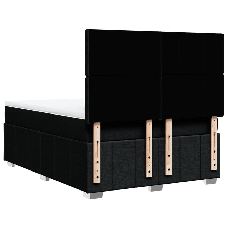 Boxspring met matras stof zwart 160x200 cm
