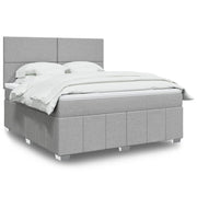 Boxspring met matras 180x200 cm lichtgrijs