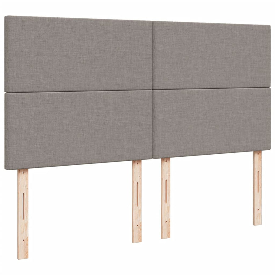 Boxspring met matras stof taupe 180x200 cm