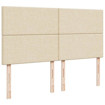 Boxspring met matras stof crèmekleurig 180x200 cm