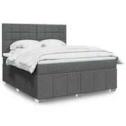 Boxspring 180x200 cm donkergrijs met matras