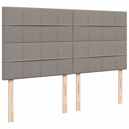 Boxspring met matras stof taupe 180x200 cm