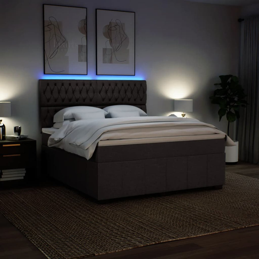 Boxspring Met Matras Stof 180 x 200 cm
