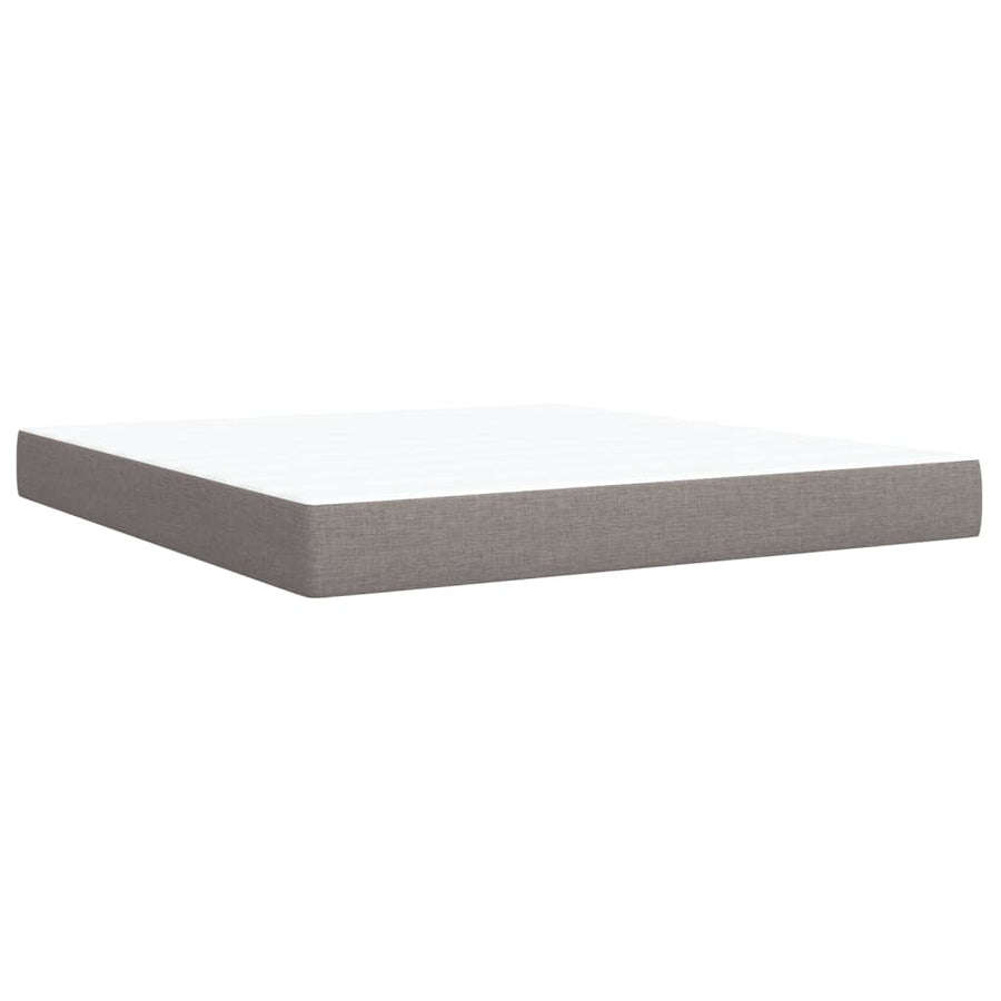Boxspring met matras stof taupe 180x200 cm