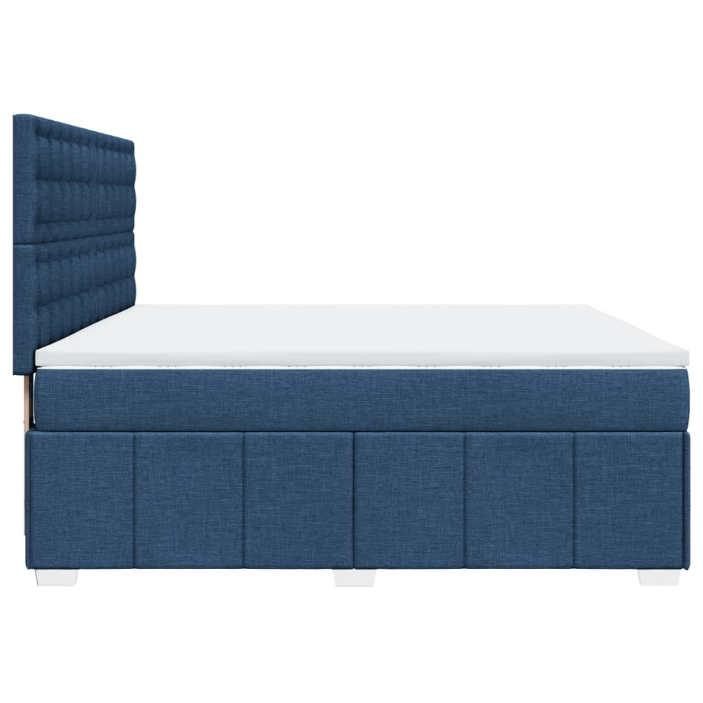 Boxspring met matras stof blauw 180x200 cm