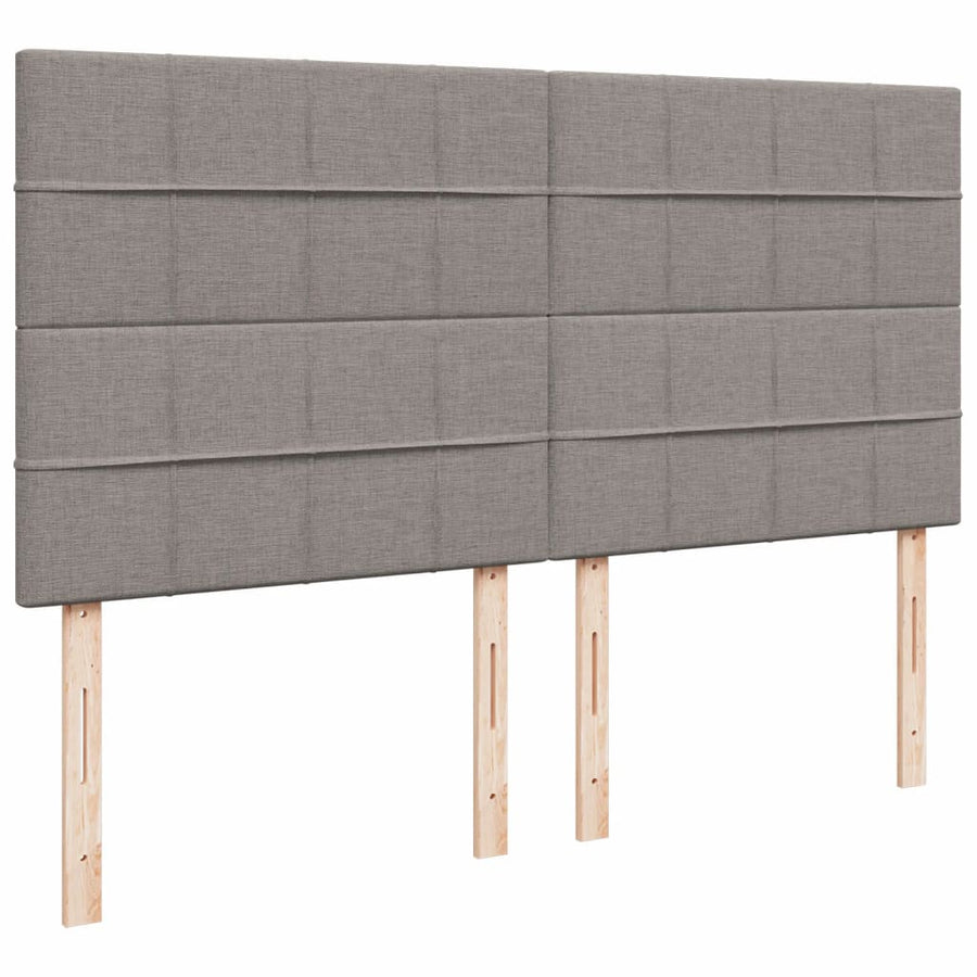 Boxspring met matras stof taupe 200x200 cm