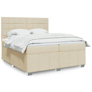 Boxspring 200x200 cm crèmekleurig met matras