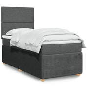 Boxspring 80x200 cm donkergrijs met matras