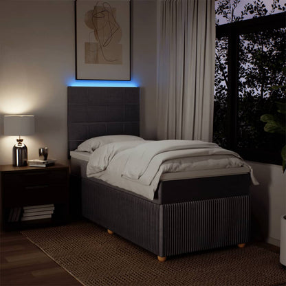 Boxspring met matras stof taupe 80x200 cm