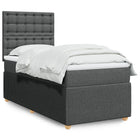 Boxspring 80x200 cm donkergrijs met matras