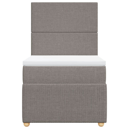 Boxspring met matras stof taupe 90x190 cm
