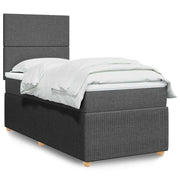 Boxspring 90x200 cm donkergrijs stof