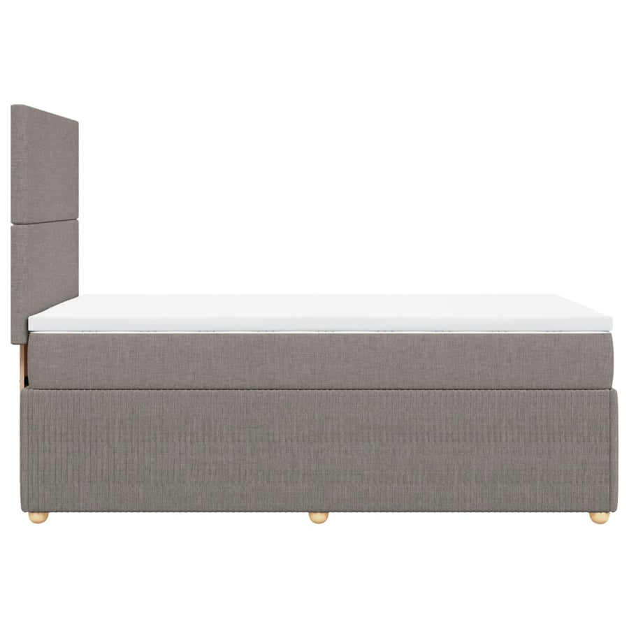 Boxspring met matras stof taupe 90x200 cm
