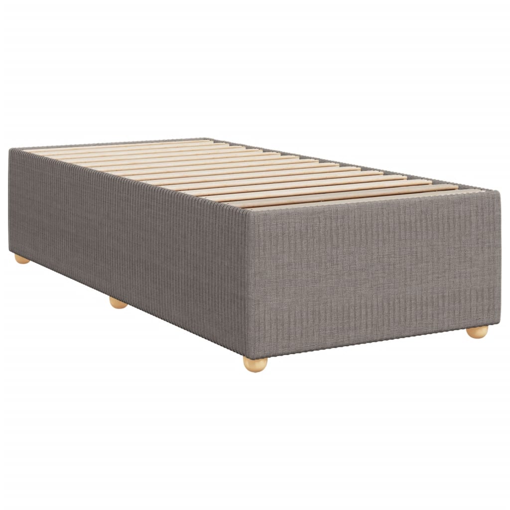Boxspring met matras stof taupe 90x200 cm