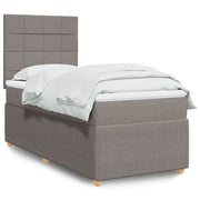 Boxspring met matras 90x200 cm taupe